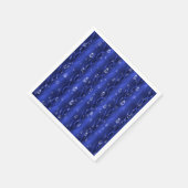 Regentropfen auf blauem Metall Serviette (Ecke)