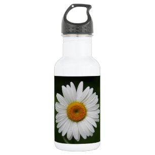 Regentropfen auf Blumenblättern Edelstahlflasche