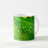 Regentropfen auf einem Blatt Kaffeetasse (VorderseiteRechts)