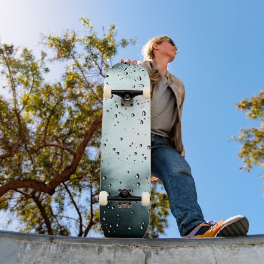 Regentropfen auf Glas Wassertropfen Skateboard Dec (Außenbereich 1)