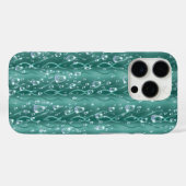 Regentropfen auf grünem Metall Case-Mate iPhone Hülle (Rückseite (Horizontal))