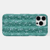 Regentropfen auf grünem Metall iPhone Hülle (Rückseite (Horizontal))