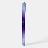 Regentropfen auf Lila Regenbogen iPhone Hülle (Rechte Seite)