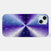 Regentropfen auf Lila Regenbogen iPhone Hülle (Rückseite (Horizontal))