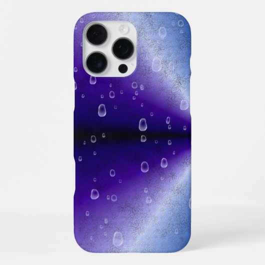 Regentropfen auf Lila Regenbogen iPhone Hülle (Rückseite)