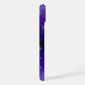 Regentropfen auf Lila Regenbogen iPhone Hülle (Rechte Seite)