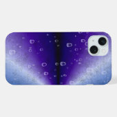 Regentropfen auf Lila Regenbogen iPhone Hülle (Rückseite (Horizontal))