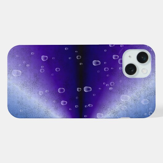 Regentropfen auf Lila Regenbogen iPhone Hülle (Rückseite (Horizontal))