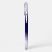 Regentropfen auf Lila Regenbogen iPhone Hülle (Linke Seite)