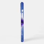 Regentropfen auf Lila Regenbogen iPhone Hülle (Linke Seite)