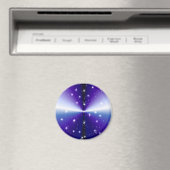 Regentropfen auf lila Regenbogen Magnet (In Situ (Geschirrspüler))