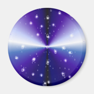 Regentropfen auf lila Regenbogen Magnet