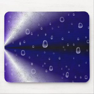 Regentropfen auf Lila Regenbogen Mousepad