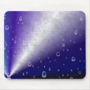 Regentropfen auf Lila Regenbogen Mousepad