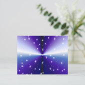 Regentropfen auf lila Regenbogen Postkarte (Stehend Vorderseite)