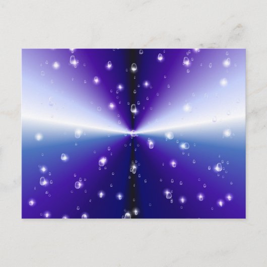 Regentropfen auf lila Regenbogen Postkarte (Vorderseite)