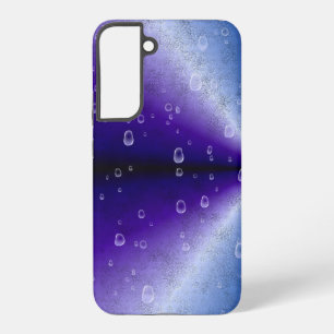 Regentropfen auf lila Regenbogen Samsung Galaxy Hülle