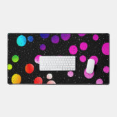 Regentropfen auf Neondots Schreibtischunterlage (Tastatur & Maus)