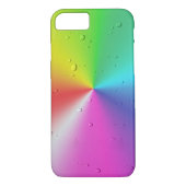 Regentropfen auf Regenbogenspektrum Case-Mate iPhone Hülle (Rückseite)