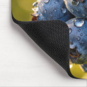Regentropfen auf reifen Blaubeeren Mousepad (Ecke)