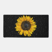 Regentropfen auf Sonnenblumen Schreibtischunterlage (Vorderseite)