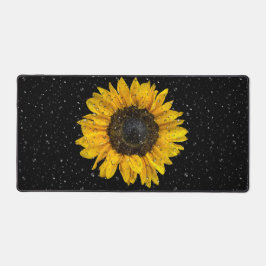 Regentropfen auf Sonnenblumen Schreibtischunterlage