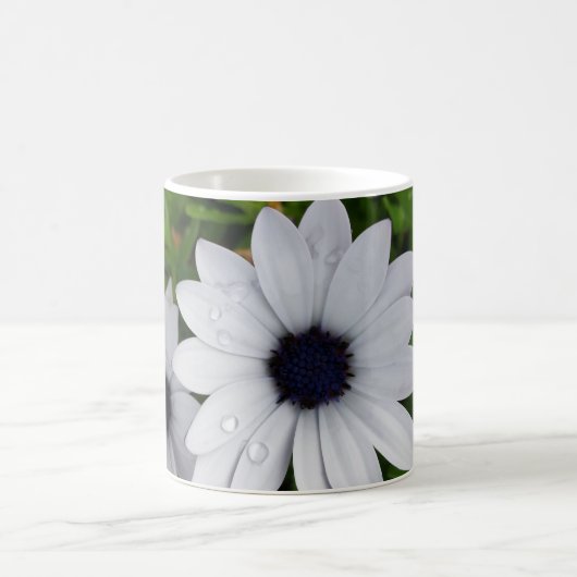 Regentropfen auf weiß kaffeetasse (Mittel)