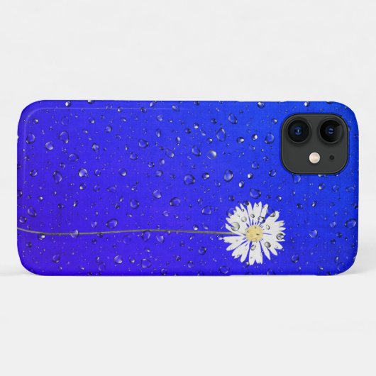 Regentropfen auf weißer Seite Case-Mate iPhone Hülle (Rückseite (Horizontal))