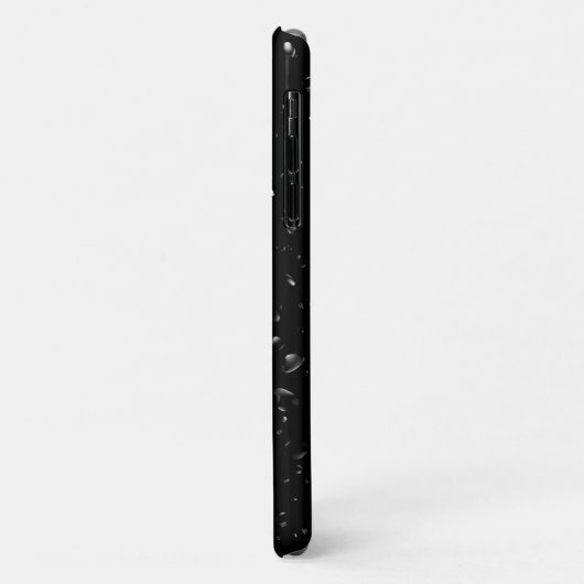 Regentropfen auf weißer Seite Case-Mate iPhone Hülle (Hinten/Links)