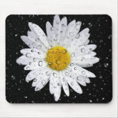 Regentropfen auf weißer Seite Mousepad (Vorne)