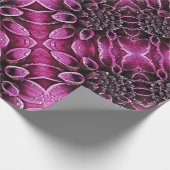 Regentropfen-Dahlien Geschenkpapier (Ecke)