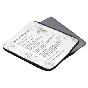 Regentropfen fallen Gedichte Laptopschutzhülle