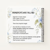 Regentropfen fallen Gedichte Notizblock (Rückseite)