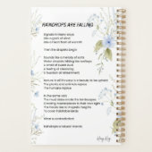 Regentropfen fallen Gedichte Planer (Rückseite)