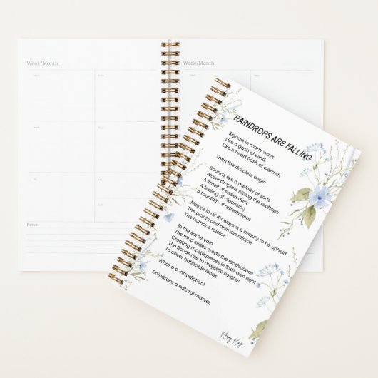 Regentropfen fallen Gedichte Planer (Anzeige)