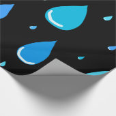 Regentropfen Geschenkpapier (Ecke)