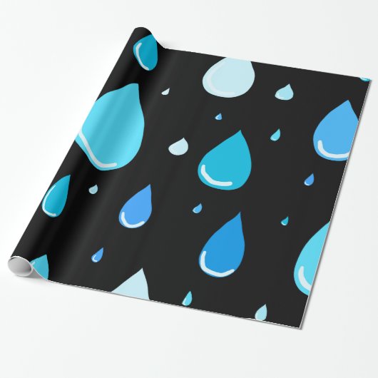 Regentropfen Geschenkpapier (Ungerollt)