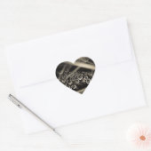 Regentropfen im Netz Herz-Aufkleber (Umschlag)