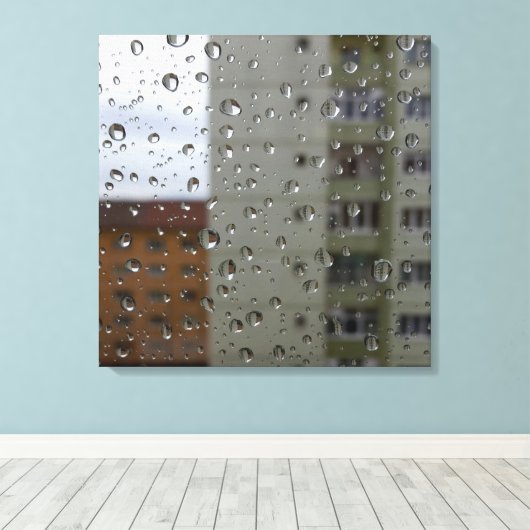 Regentropfen Leinwanddruck (Insitu (Holzboden))