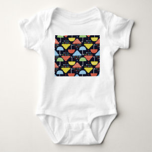 Regentropfen Nahtloses Muster Baby Strampler