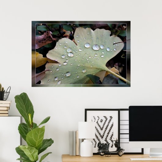 Regentropfen Poster (Heimbüro)