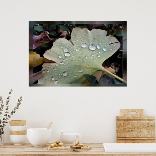 Regentropfen Poster (Küche)