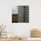 Regentropfen Poster (Küche)