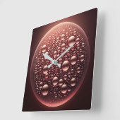 Regentropfen Quadratische Wanduhr (Winkel)