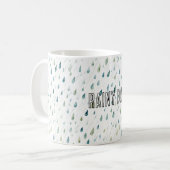 Regentropfen Regentag Kaffeetasse (Vorderseite Links)