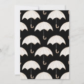 Regentropfen, Regenwolke, Regenschirmdusche Einladung (Rückseite)