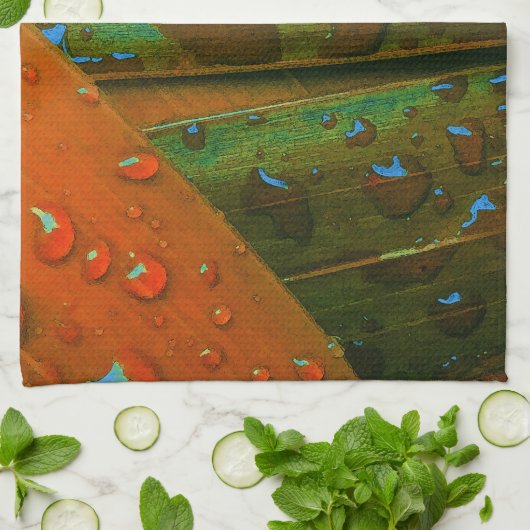 Regentropfen tropisch küchentuch (Gefaltet)