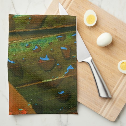 Regentropfen tropisch küchentuch (Viertel Falte)