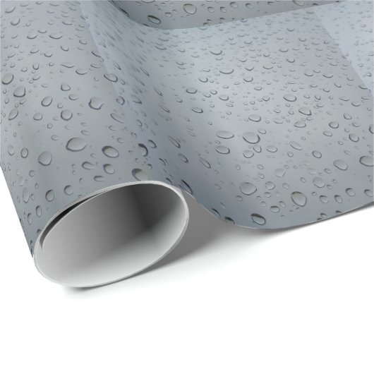 Regentropfen, Wassertropfen, Regenfenster, Regen Geschenkpapier (Rolleneckpunkt)