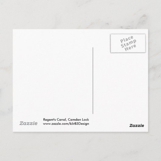 Regent's Canal - Camden Lock - London - Postcard Postkarte (Rückseite)